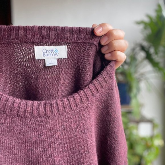 Croft & Barrow | Red Knit Crewneck Sweater - Picture 6 of 6